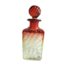 Perfume bottle crystal Baccarat red degraded model Bamboo ribs torsos, 18 cm