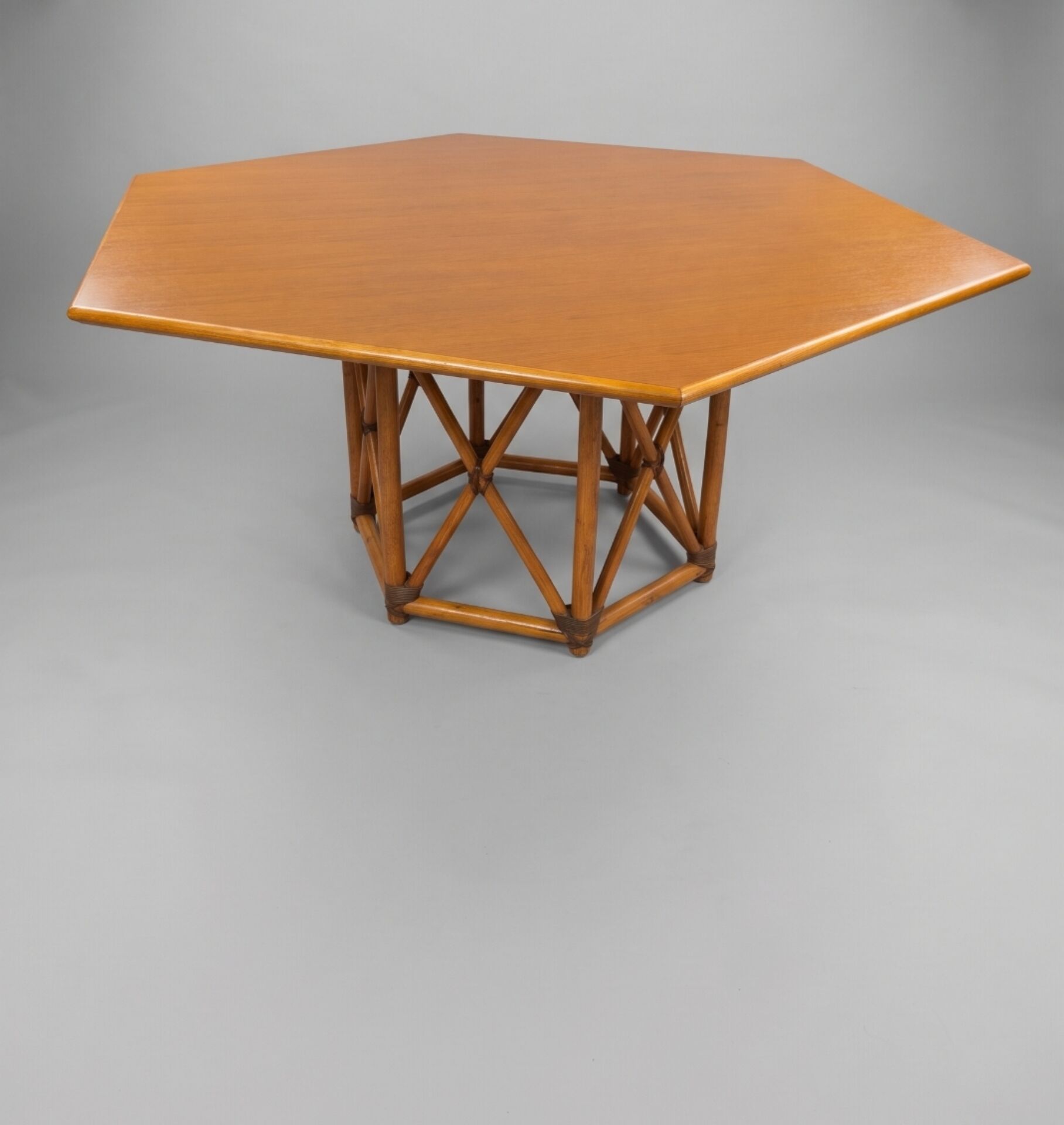 Bamboo dining table by Vivai del Sud, 1970s