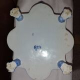 Planter on claws in Boch earthenware Delft style decor