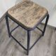 Stool industrial workshop metal steel wood vintage