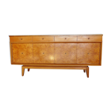 Scandinavian sideboard of blond wood and teak