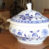 Soupière en porcelaine bleu cobalt