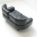 Bull sofa in grey leather by Gianfranco Frattini for Cassina 1987