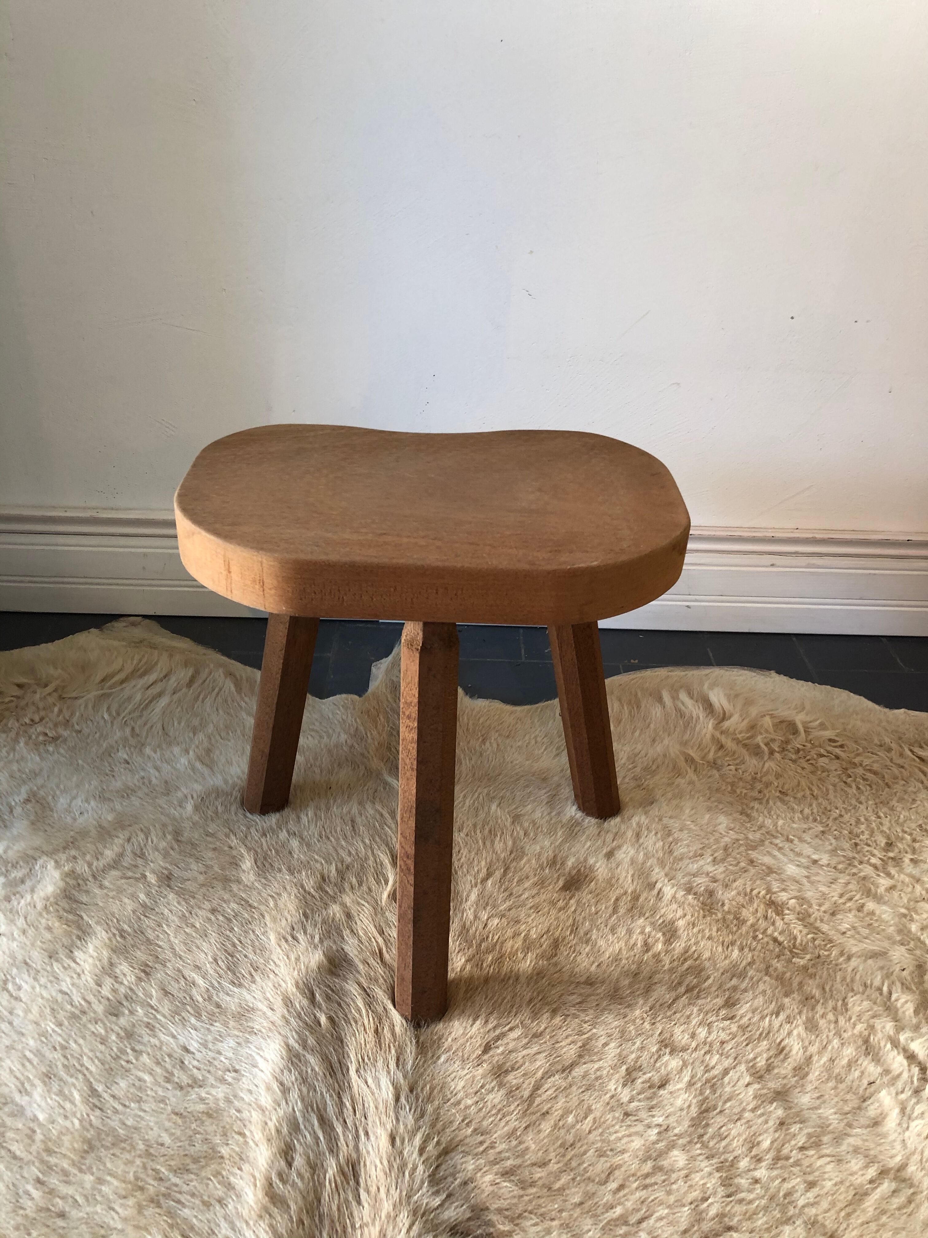 Vintage wooden tripod stool