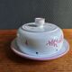 Vintage Ceramic Cheese Dome – Floral Branch Decor