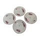 Lot de 4 assiettes à dessert fleuries