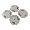 Set of 4 flowered dessert plates