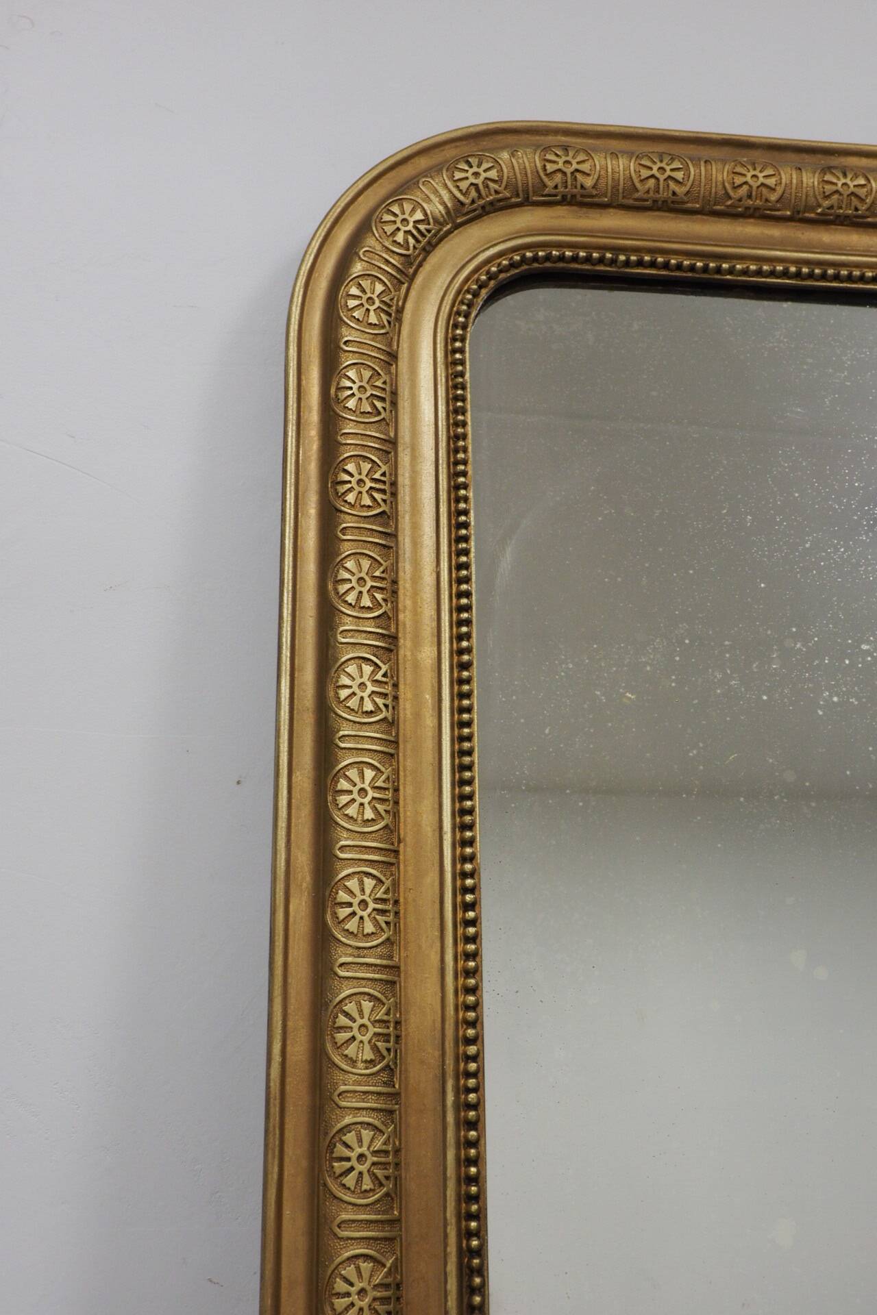 Very large Louis Philippe gilded trumeau mirror