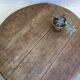 Table ronde à 2 rabats en bois vintage