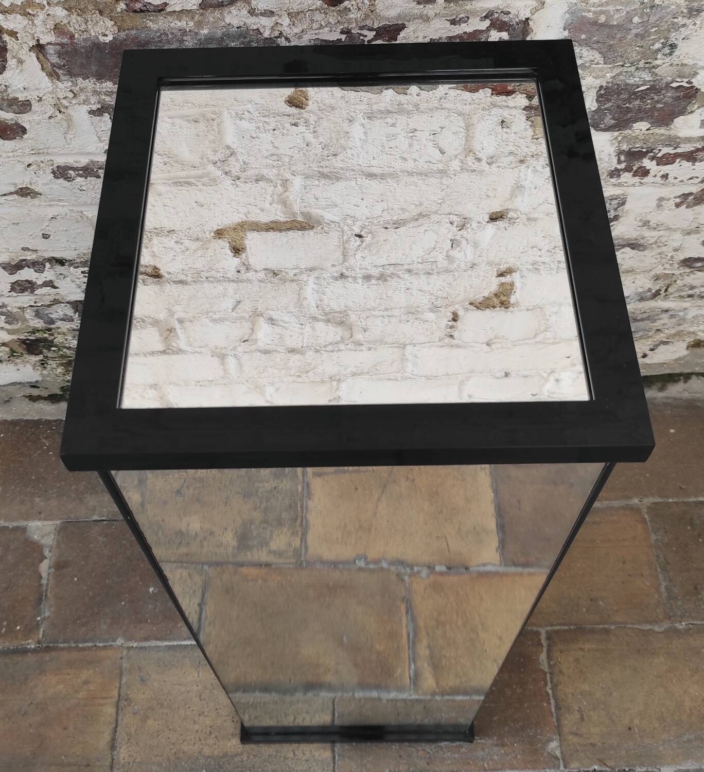 Vintage mirror plant stand, 90's