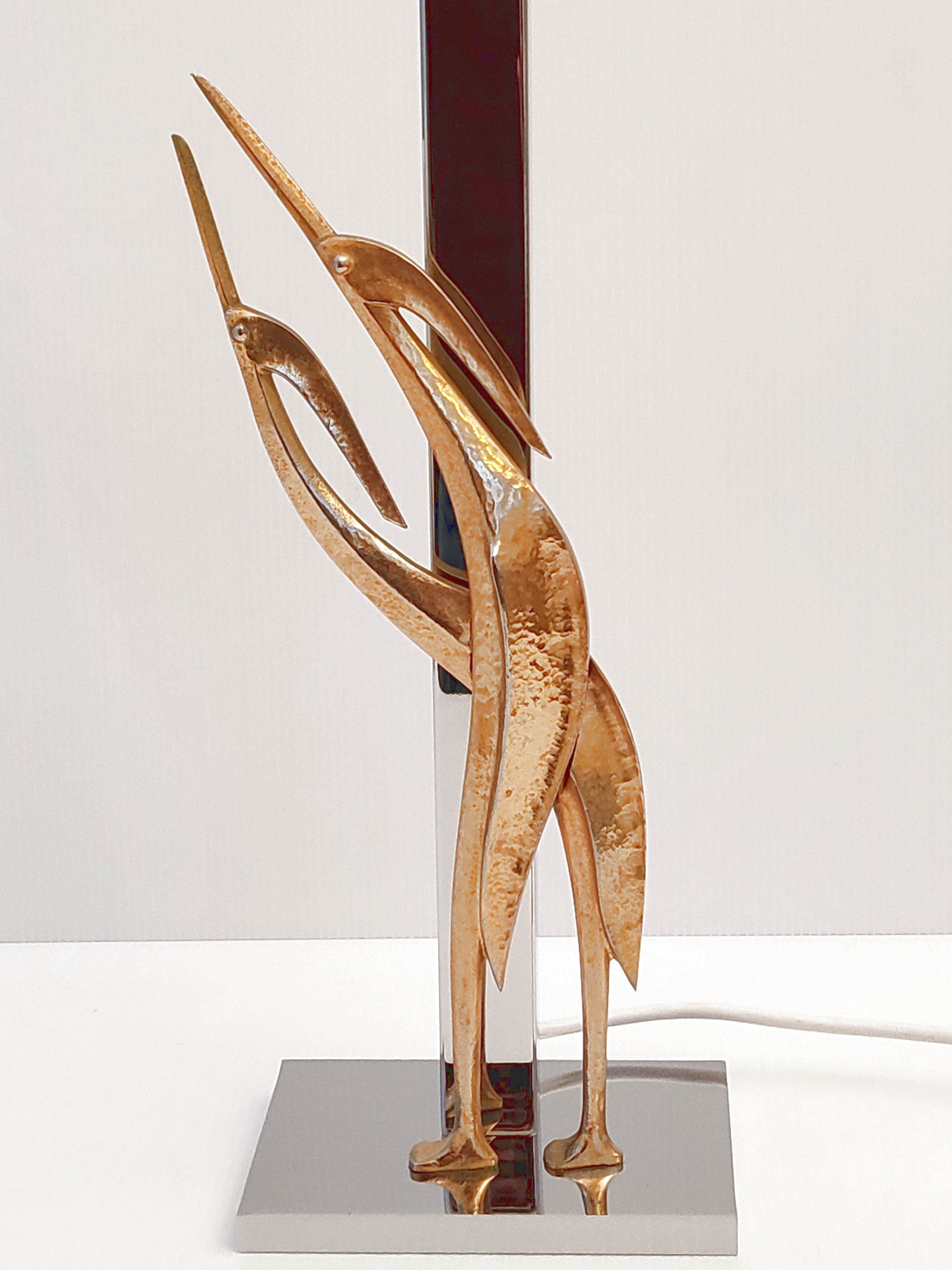 Vintage heron lamp 1970