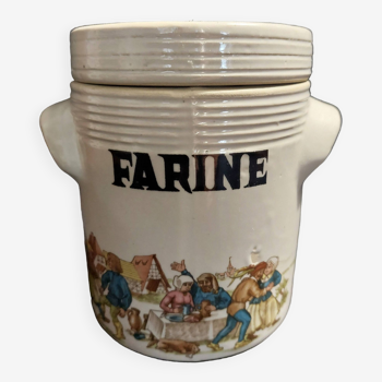 Marin Laflèche earthenware stoneware pot flour food conservation 1950s