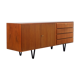 Sideboard 60 years, teak, metal legs, doors striated