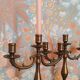 Pair of antique gilded brass candlesticks