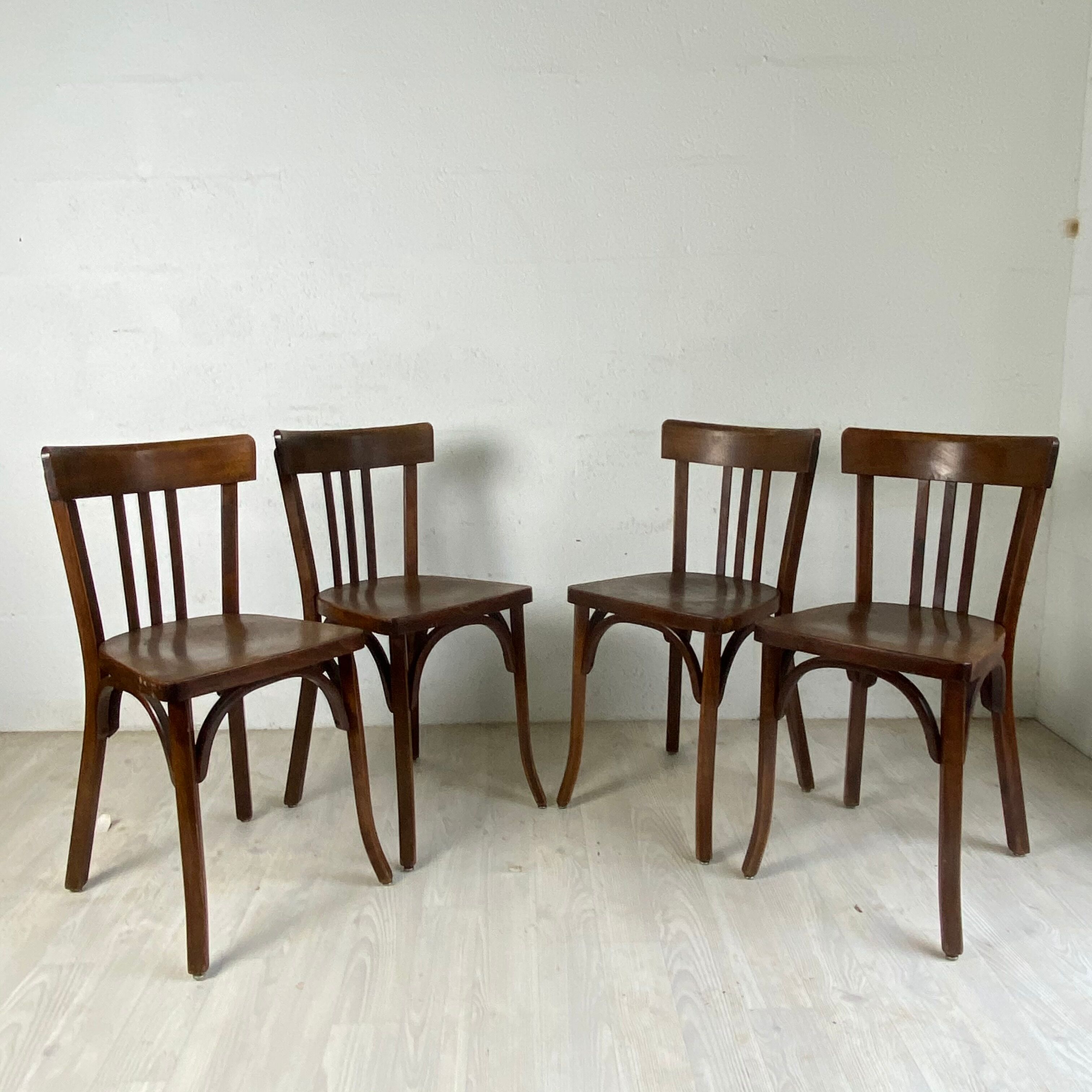Set of 4 chairs vintage bistro 50