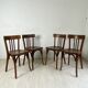 Ensemble de 4 chaises bistrot vintage 50