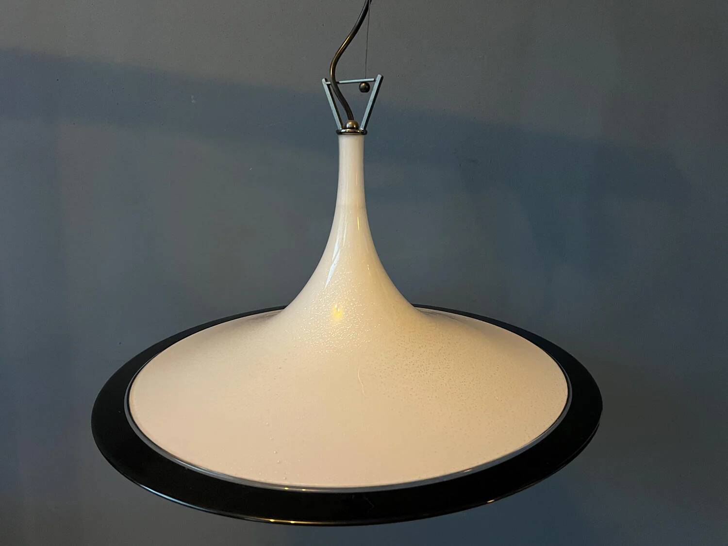Vintage Murano glass witch hat pendant lamp