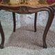 Carved walnut Napoleon III style velvet medallion chair