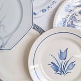 Vintage blue dinner plates