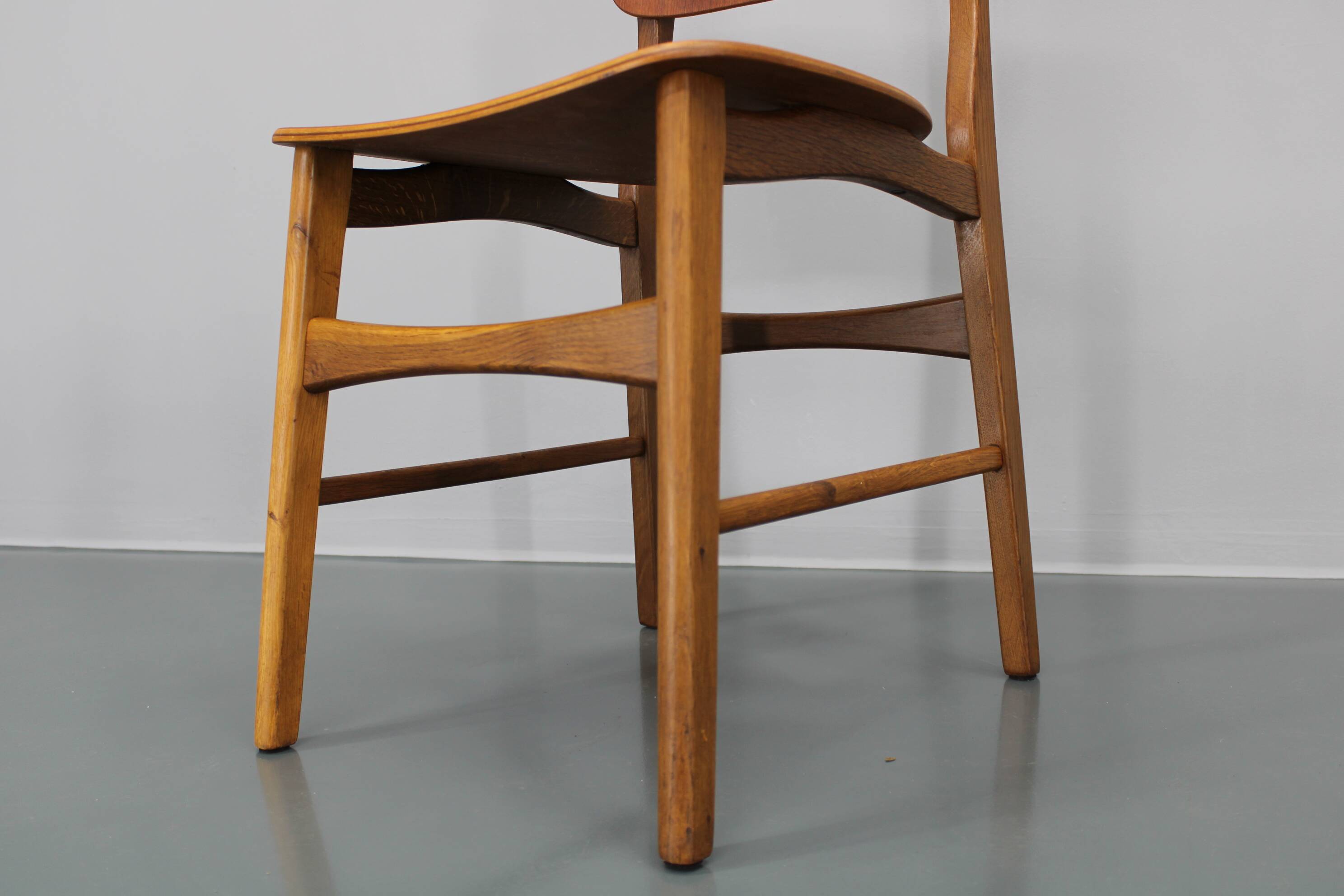 1960s Ib Kofod Larsen Set of 4 dining Chairs in Teak Finish, Denmark