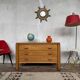 🌟 Very beautiful vintage 70s chest of drawers – Solid elm – Regain style
