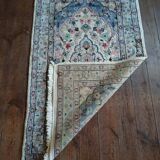 Handmade Pakistani wool and silk rug 128x80cm