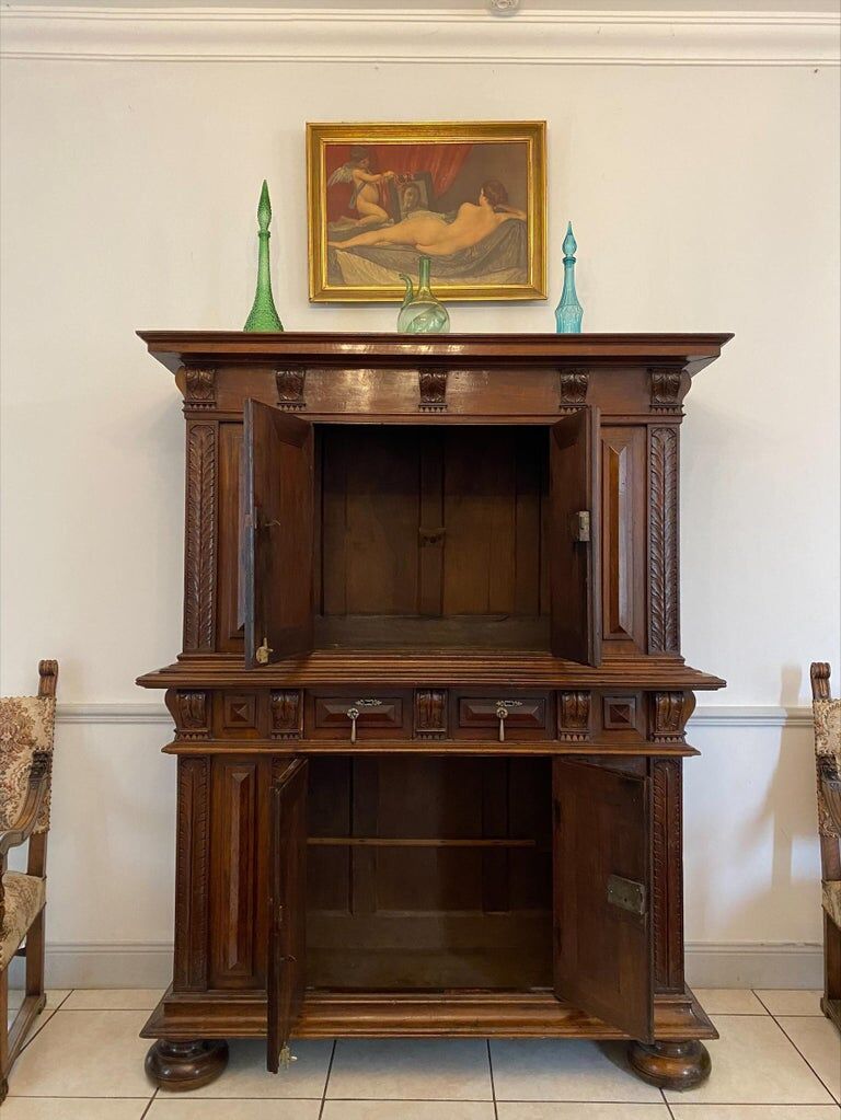 Buffet 2 body, Louis XIII style, late seventeenth century