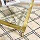 Table basse laiton plateau verre