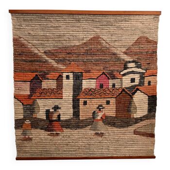 Ancient wall tapestry from South America