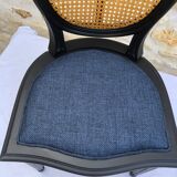 Chair wood medallion canned back