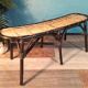 Banc rotin 2 places 1980s