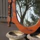 Wooden mirror oval 120x70cm