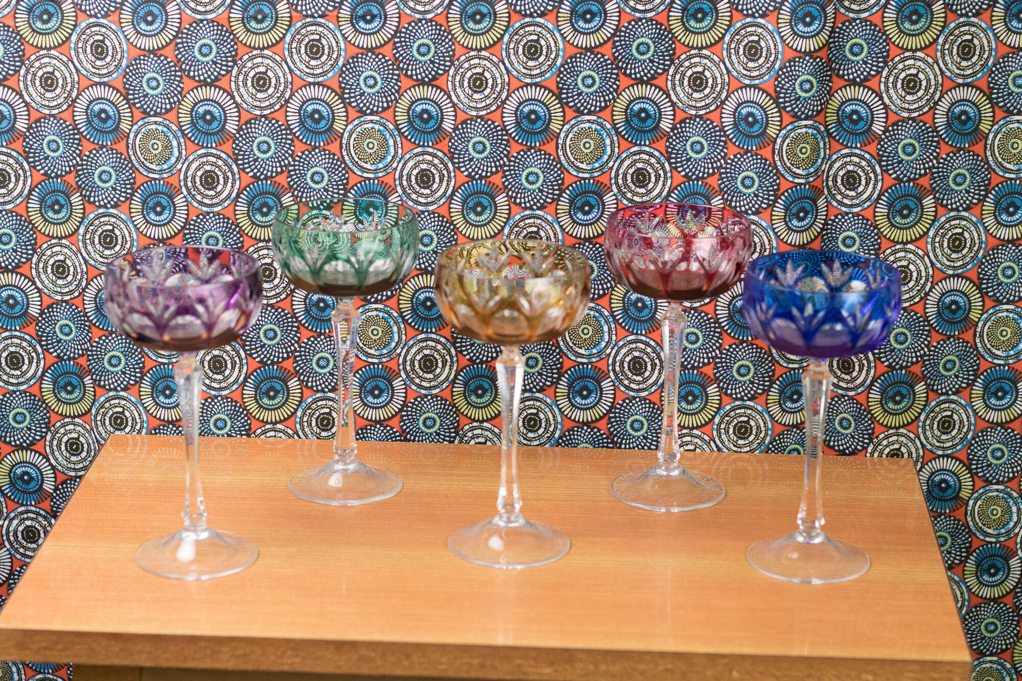 Lot of 5 champagne glasses Martini WMF crystal cabinet