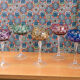 Lot of 5 champagne glasses Martini WMF crystal cabinet