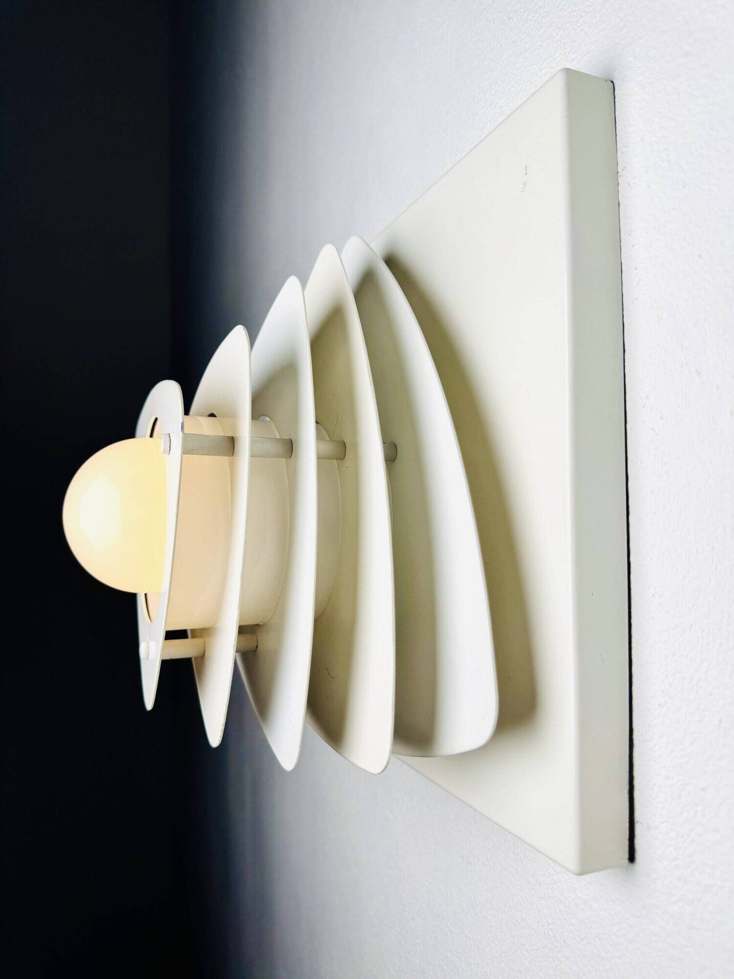 Curved Pyramid Layered Wall Lamp By Hustadt Leuchten, Germany, 1960S