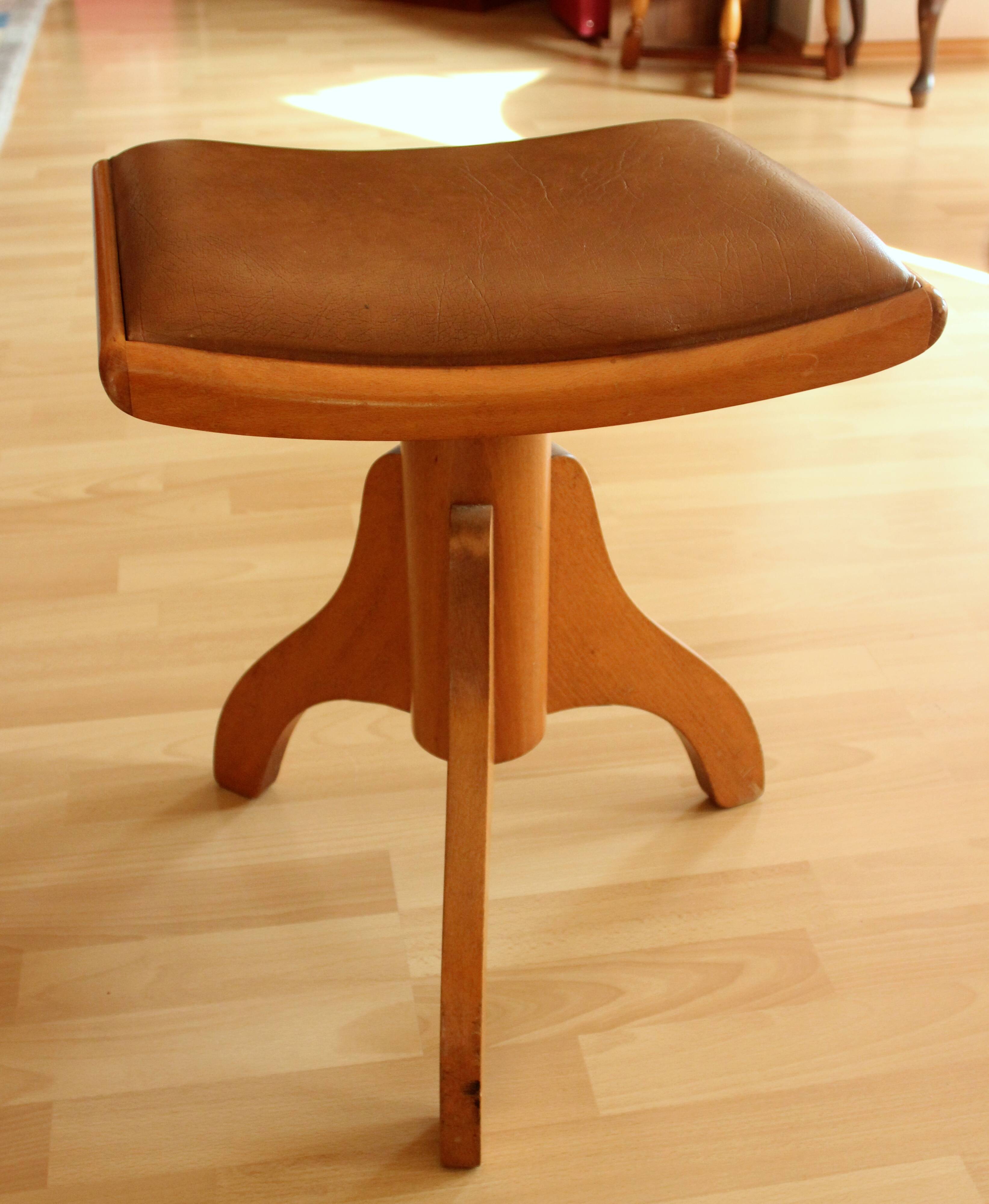 Mid Century piano stool from the 70s - Vintage