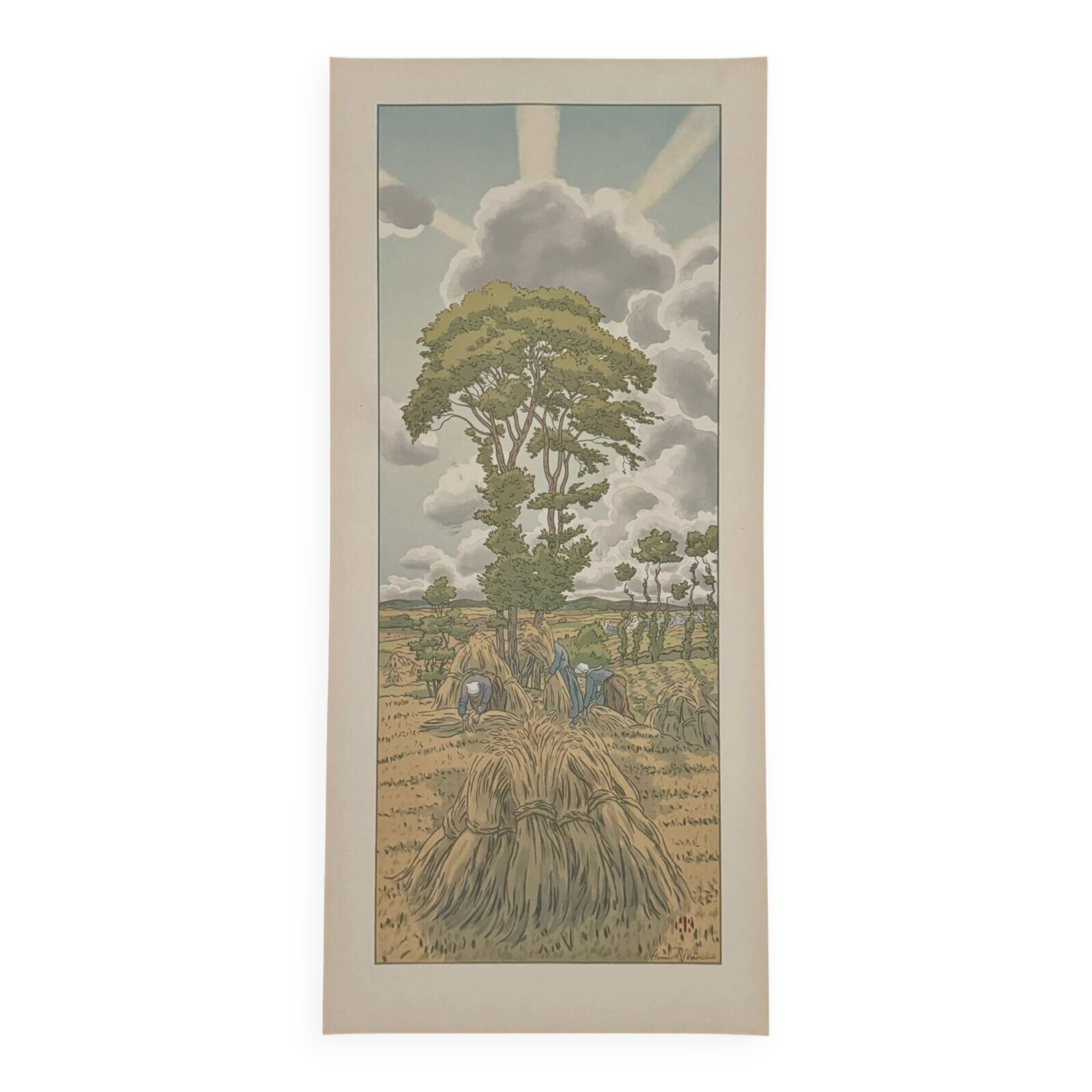 Lithographie par Henri Rivière La Féérie des Heures - L’Orage qui monte