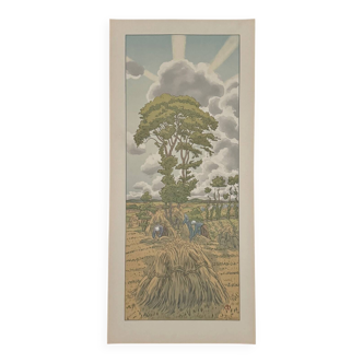 Lithograph by Henri Rivière The Fairy Tale of the Hours - The Rising Storm