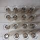 16 vintage smoked glass champagne flutes