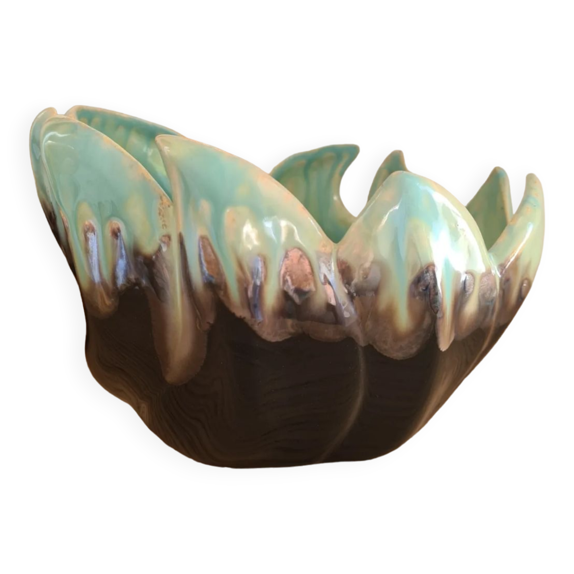 Flame ceramic planter