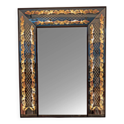 Luigi Brusotti Mid-Century Modern Italian Decorated Mirror, 1940s