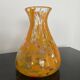 Vase en verre souflé orange soliflore