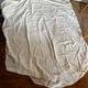 Large antique cloth in ecru, handwoven cotton and linen.