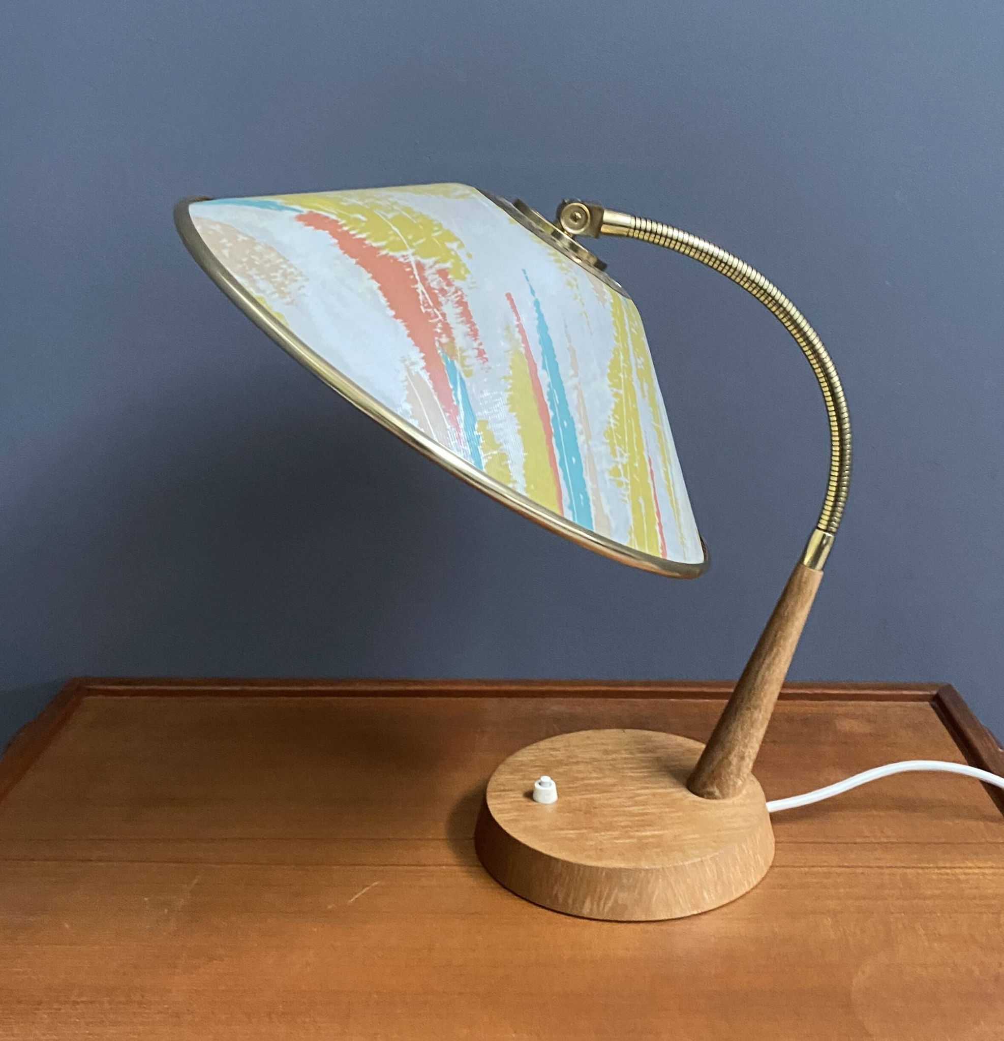 Lampe de bureau Temde années 1960 à col de cygne flexible
