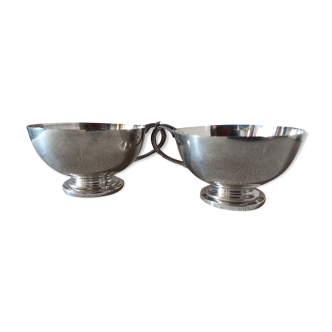 2 old solid silver cups