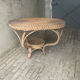 Table d'appoint vintage en rotin et osier tressé