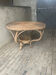 Table d'appoint vintage en rotin et osier tressé