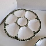 Set of 6 oyster shell plates from the Gien factory