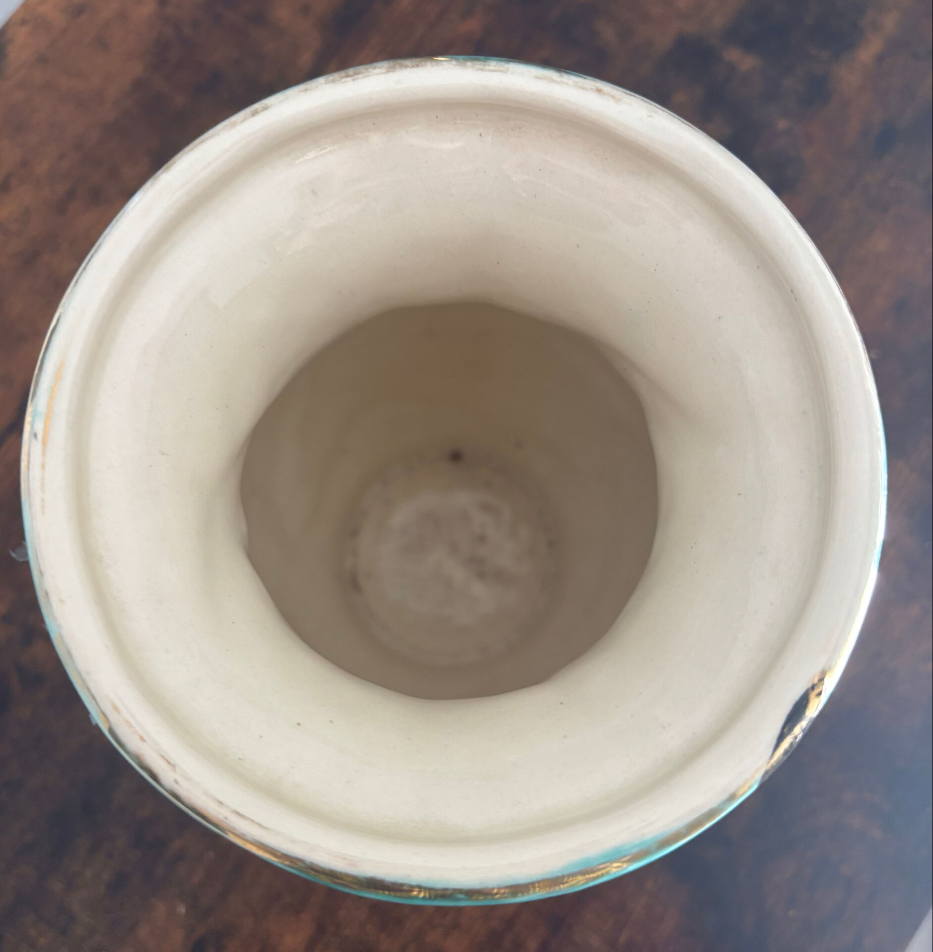Vase vintage Vallauris en céramique turquoise