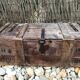 Wooden and metal military case, circa 1960